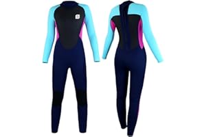 ‎SUMMSHALL Summshall Neoprenanzug Kinder, 2.5mm Neopren Kinder Neoprenanzug Jugend Kurz Lang Wärmender Neoprenanzüge Thermal Badeanzug für Mädchen und Jungen zum Tauchen, Schwimmen, Surfen