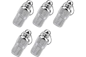 Fodlon 5pcs Tube D'étiquette D'identification de Chat Anti-Perdue étiquette-Adresse pour Chien Chat Pendentifs Porte-Adresse pour Collier Chat Personnalisable Collier Chien Argent ID Tag Porte-Clés