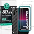 IBYWIND Vetro Temperato per Sony Xperia 10 IV 5G 6",[2Pezzi]con Metallico Protezione Obiettivo Fotocamera,Skin in Stile Fibra