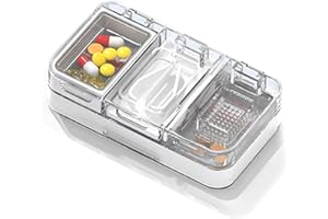ALLILUYAA Tablettenbox 7 Tage Klein, Medikamentenbox 7 Tage, Tablettenteiler Feuchtigkeitsbeständigen Bauart, BPA Frei,für Reise & täglichen Gebrauch