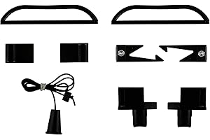 jarolift Kit de Pièces de rechange pour moustiquaires enroulables sur mesure et de taille standard, y compris embouts, crochets d'encliquetage, Noir