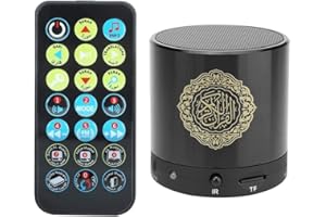 Hitopin Digital Quran Speaker With Remote Control - Portable MP3 Player With 18 Reciters and 15 Translations Available (Black)