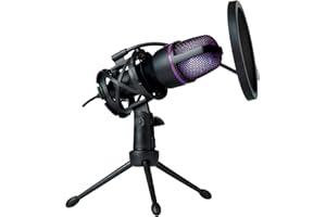 Onlan - MC-30 Microphone de Streaming - USB – Réduction de Bruit – Support Antichoc – Filtre Anti-Pop – Trépied Réglable - Streaming, Enregistrement, Communication en Ligne, Gaming