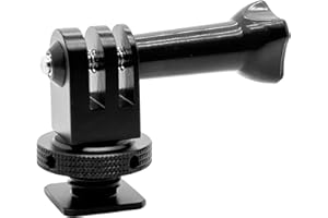 HIGATFUL Blitzschuh-Stativadapter aus Aluminiumlegierung für Action-Kameras, DSLR-Kamera-Blitz, Kaltschuh-Adapter, kompatibel mit GoPro Hero 12/11/10/9/8/7/Max/Mini, DJI OSMO Action 3 4