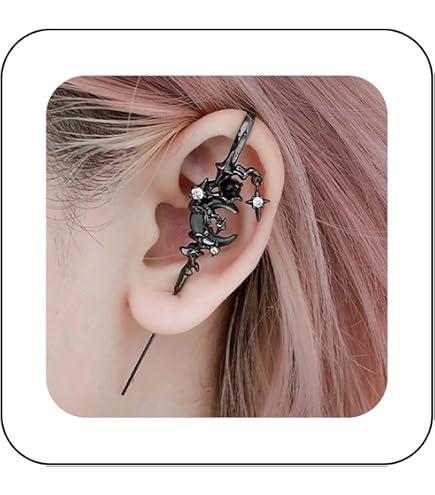 Musik Note Ohrstecker – Single Climber Ohrringe Aus Legierung Mit Zirkonia Für Frauen