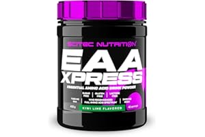 Scitec Nutrition EAA Xpress - Aminoácidos Esenciales de Espectro Completo - 3400mg BCAA, 7160mg EAA - Sin Gluten, Sin Azúcar, Sin Lactosa, 400 g, Kiwi-lima