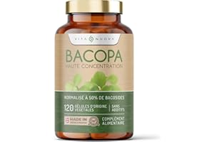 VITA NUOVA Bacopa Monnieri - 120 Capsules - Fabriqué Au Royaume-uni Selon Norme - Sans Additifs (120 Capsules - Bouteille)