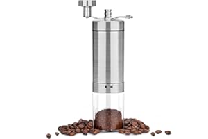 Lahrma Coffee Grinder Manual Hand Coffee Bean Grinder Burr, Mini coffee Hand Grinder Portable with Adjustable Bean Grind Size for Fresh Espresso for Home Travel Office