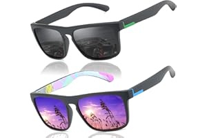 LEDING&BEST Gafas de sol polarizadas Hombre Mujere/verano Aire libre Deportes Golf Ciclismo Pesca Senderismo 100% Protección UV400 Gafas para Conducción