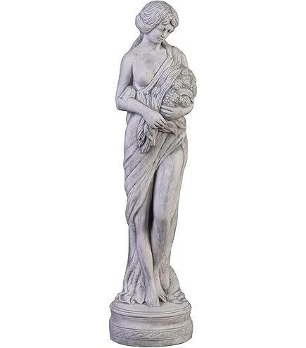 Design Toscano KY992 Chatsworth Manor Neoklassieke meubels sokkel zuil plantenstandaard, polyresin, antieke steen, 71 cm