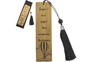 Amore Legno Sforza Segnalibro Particolare in Legno - Idee Regalo Originale per Laurea - Pensierini per Colleghi Maestre ed Amici - Frase Motivazionale Portafortuna da Dedicare (G)
