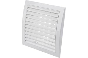 LIRAST Ø 125mm Bianca Griglia di Ventilazione in Plastica Con Flusso Regolabile - Griglie D'Aerazione con Rete Anti Insetti