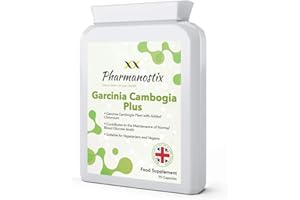 Garcinia Cambogia Plus with Added Chromium 1500 mg Daily Dosage- 90 Capsules -Super Strength All Natural Whole Fruit - Vegan Suitable- UK Manufactured by Pharmanostix