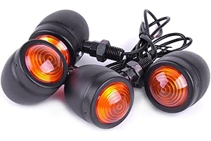 SFONIA Kierunkowskazy motocyklowe, 4 sztuki, 12 V, uniwersalne światło do skutera, quada, cruisa, off-road