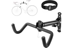 Vousile Support Mural pour Vélos, Crochet à Vélo Réglable pour Rangement dans le Garage, Crochets Ajustables pour Vélos de Montagne o Route