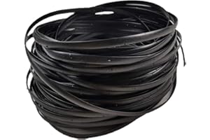 ODSK Rattan-Möbel-Befestigungsset, Korbgeflecht, Farbverlauf, kaffeebraun flaches Kunststoffgewebe für die Installation von Rattanmöbeln und Gartenstuhlkorbmöbeln, 70 m (220 ft) (schwarz)