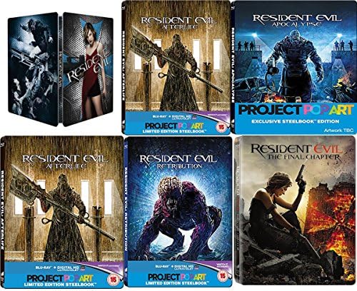 Resident evil 6 the final chapter steelbook full Limited Edition collection 1-6 Steelbook 6 Disks Blu-ray