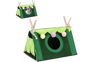 HELWEET Meerschweinchen Bett, Meerschweinchen Wald Versteck, Guinea Pig Hideaway, Eckhängematte Kleintiere Versteck, Kleintierbetten, Kuschelhöhle für Frettchen, Chinchillas, Igel Hamster und Gleiter Ratten