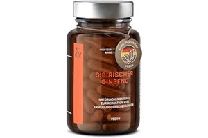 ‎CLAV CLAV® Sibirischer Ginseng – 900 mg Taigawurzel pro Tag – Eleutherococcus senticosus – 60 vegane Kapseln – Made in Germany