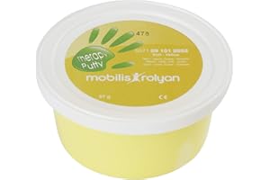 Pâtes Putty Rolyan, Pâtes de rééducation non toxiques, non grasses, pour exercices physiques thérapeutiques, la récupération et la rééducation des doigts et des mains, 1 x 57g, Doux, Jaune