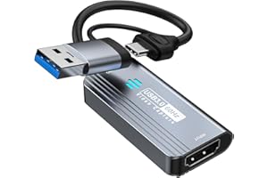 Carte d'acquisition vidéo Papeaso, Carte de Capture 4K HDMI vers USB/USB C 3.0, Capture vidéo 1080P 60FPS, pour Le Streaming, l'enseignement, Les Jeux, la vidéoconférence ou la Diffusion en Direct