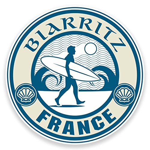 2 x Biarritz Frankreich Vinyl Aufkleber Aufkleber Laptop Reise Gepäck Auto Ipad Schild Fun # 9244 - 10cm/100mm Wide