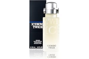 ICEBERG Twice Man – Eau de Toilette 125 ml, Profumo da Uomo dalle Note Fougère Aromatiche, Lussuoso Flacone in Vetro Trasparente, Design Art Deco