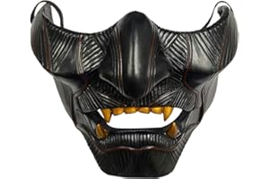 SINSEN Ghost of Tsushima Maske Jin Sakai Gosaku Samurai Cosplay Ritter Dämonenmaske Harz Halbgesichtsmaske Halloween Cosplay Party Requisiten für Erwachsene
