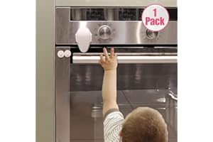 EUDEMON Childproof Oven Door Lock, Oven Front Lock Easy to Install and no Tools Need or Drill (White)