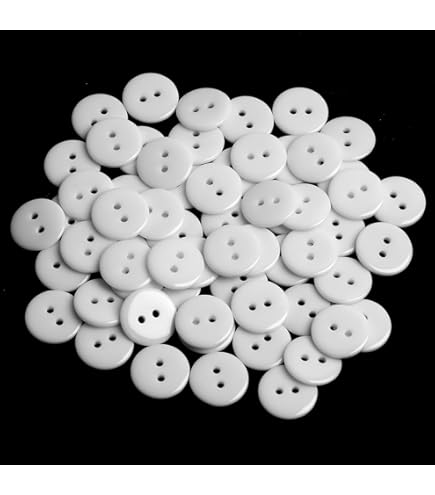 120 stuks witte knopen met 4 gaten, harsknopen met 6 maten, ronde knopen om te naaien, met opbergdoos, gemengde knopen, voor jurken, mantels, overhemden, kleding, naaien handwerk