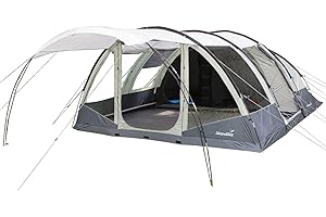 Skandika Tente Tunnel Falkenberg 6 Protect pour 6 Personnes | Grande Tente de Camping familiale, Sol Cousu, Hauteur 2 m, étanche, Colonne d'eau 4.000 mm, Cabine de Couchage Divisible