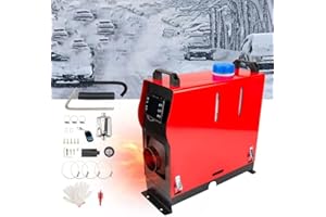SHOCKFLO 5KW Diesel Heater 12V Parking Heater All in One Diesel Fuel Heater Single Hole Diesel Air Heater With LCD Switch & Remote Control Night Heater for Car Trucks Boat Bus RV and Trailer