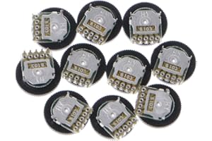BOBEINI 10 Pz B103 16x2mm 10K Ohm Doppio Quadrante Conico Volume Wheel Duplex Potenziometro
