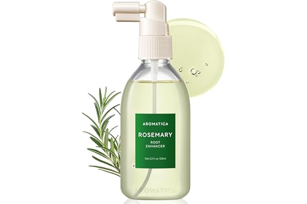 AROMATICA Renforceur de racine de romarin 3,38 oz / 100 ml "Spray nourrissant pour le cuir chevelu avec de l'huile essentielle de romarin de qualité alimentaire" Soulage les démangeaisons