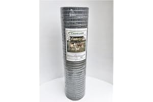 F&G Supplies 90cm (3ft) tall x 30m long 25mm x 12.5mm (1 inch x 1/2 inch) Galvanised aviary and hutch welded wire mesh
