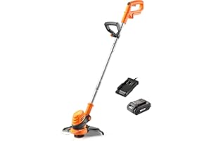 LawnMaster MX 24V 25cm Cordless Grass Trimmer and Edger - 3-in-1 Battery Powered Garden Strimmer, MX 24V Lithium Ion 2.0Ah Battery and Charger, 2 Year Guarantee