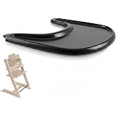 HANELLE Tray Compatible with Stokke Tripp Trapp, Baby Set Accessory, Easy to Clean, BPA-Free, HANELLE (Black)