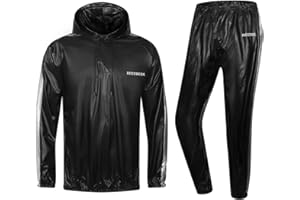 REEDBEEK Heavy Duty Fitness Gewichtsverlust Schweißanzug Wärmeeinschluss Saunaanzug Gym Übung Heat Shaper Knopf Jacke Hose