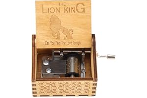 Seawang Retro Holz Handkurbel Spieluhr Party Home Deko Ornament Geburtstag Geschenk (09)