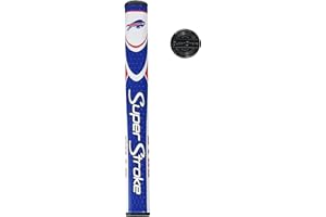 SUPER STROKE SuperStroke NFL Traxion Tour Putter Grip, Buffalo Bills (Standard) | Improves Feedback and Tackiness | Reduces Taper to Minimize Grip Pressure | Polyurethane Outer Layer