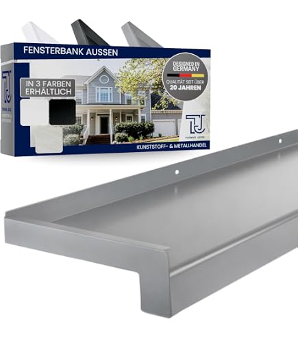 Alu-Fensterbank Außen Anthrazit RAL7016 – Verschiedene Längen, Ausladung 50 Mm, Made In Germany