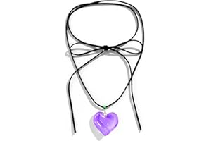 Irikdescia Y2K naszyjnik typu choker, naszyjnik w kształcie serca, z elegancką plecioną kokardką, regulowany, czarny, aksamitny łańcuszek, wisiorek w kształcie serca, dla dziewcząt i kobiet