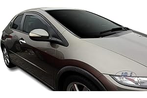 ‎J&J AUTOMOTIVE J&J AUTOMOTIVE | Windabweiser Passend Für Civic 8, 5-Türer 2006-2012 Fließheck, Heko Regenabweiser, Getönt, Set 2-Teilig, Vorne, Aerodynamisch