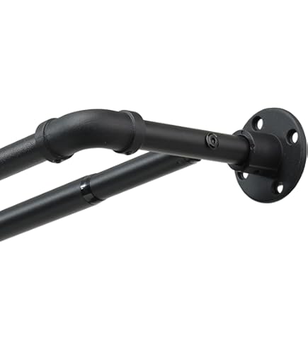 Dubbele gordijnroedes voor ramen, 78-114 cm, 25 mm diameter, zwaar, verstelbaar, decoratief, verduistering, gordijnroedes voor ramen met houders