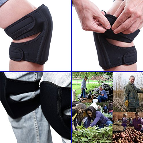 Dreamerd Knieschoner Knieschützer Knieschutz für Garten, Neopren-Weiche Ultra Komfort-Knieschützer Knie Caps Knieschützer Knieschoner-Gel für Heimgärtner Wasserfeste Konstruktion - 2