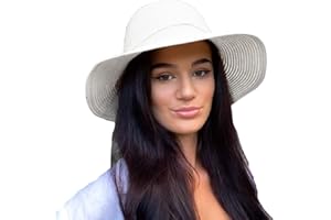 TOSKATOK® Ladies Womens Floppy Foldable Summer Sun Hat UPF 50+ Protection Wide Brim-