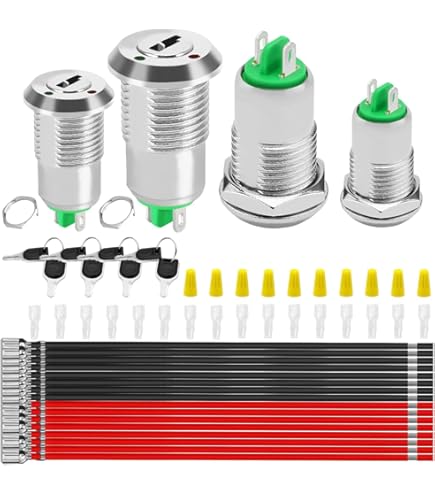 Zündschloss Schalter 4 Positionen 3 Drähte - Für Gabelstapler Elektrofahrzeuge 18mm