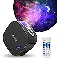 BESTY HOME Moon Star Projector Night Light Bluetooth Music Speaker, Moon Nebula Light Projector with Remote Control, Galaxy Projector for Bedroom Ceiling for Adults Kids (Black)