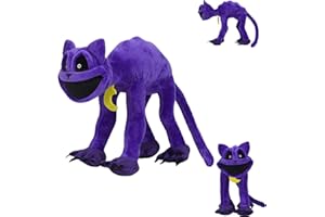 GUUIESMU Catnap Plush,Monster Catnap Plush,Smiling Critters Plush,Smiling Critters Catnap Plush Toy,Cute CatNap Cartoon Stuffed Anime Smiling Critters Plush Toy for Game Fans Kids Birthday Gift (B)