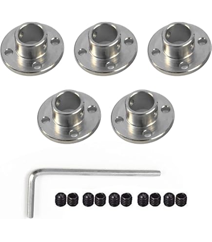 6x Flanschkupplung 8 Mm – Starre Wellenkupplung Aus Alu, Mit M4 Schrauben, Für Motor, Schrittmotor, RC Modell, 3D-Drucker